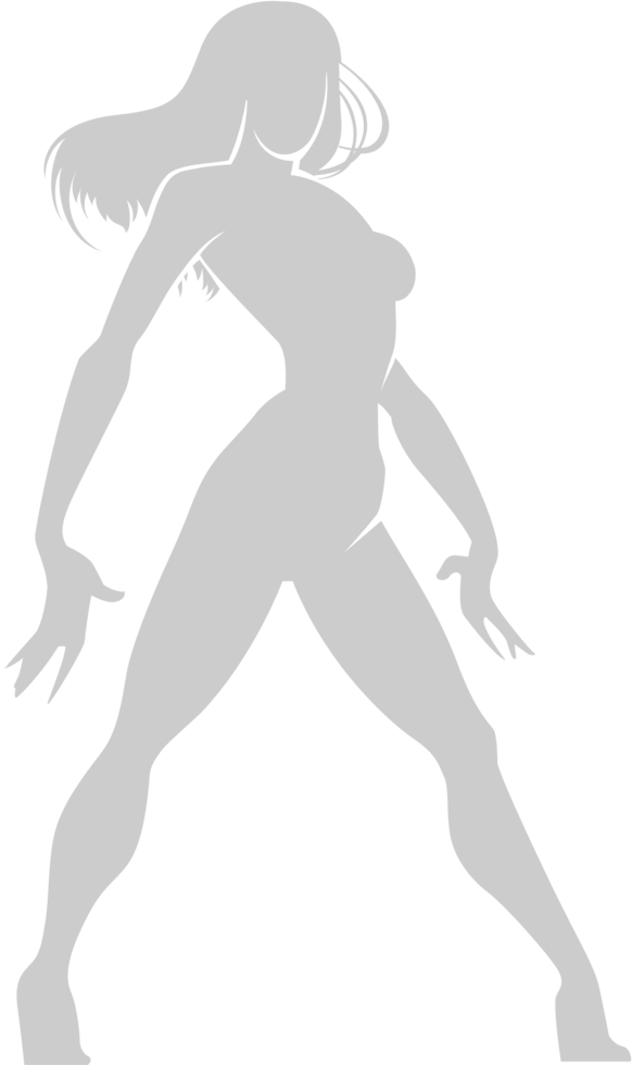 Superhero pose silhouette vector