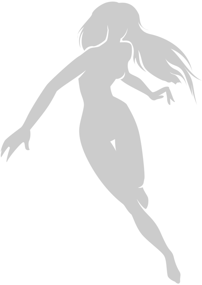 Superhero pose silhouette vector