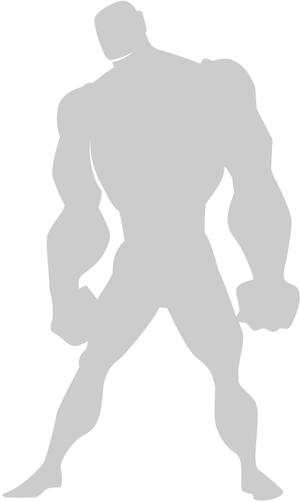 Superhero pose silhouette vector