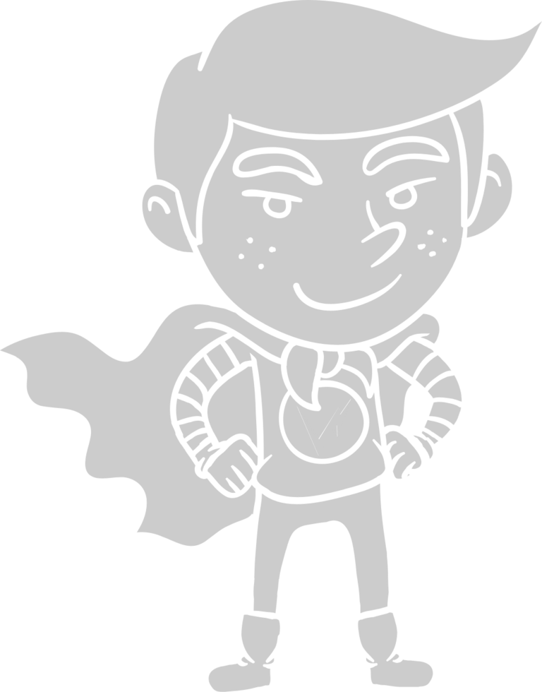 Superhero action pose vector