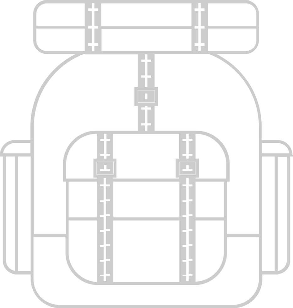 Scout equipment back pack vector