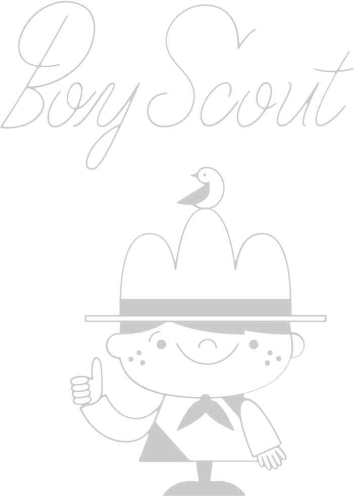 Boy scout character vector