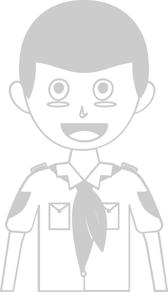 Boy scout character vector