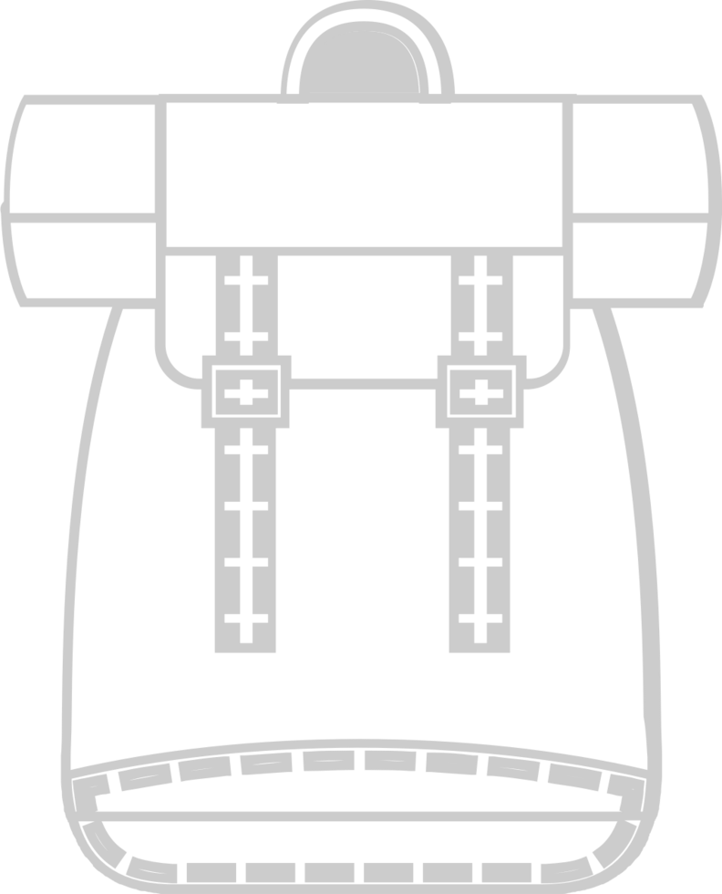 Scout equipment back pack vector