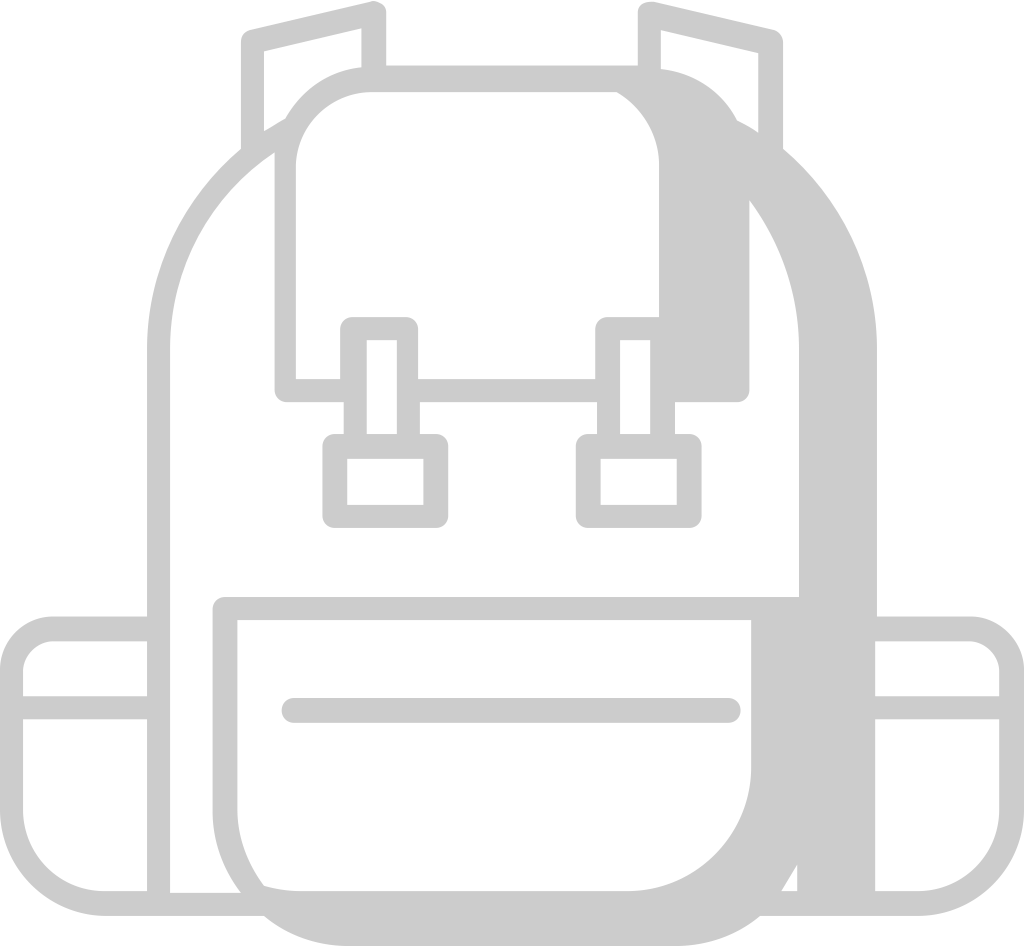 Scout equipment back pack vector