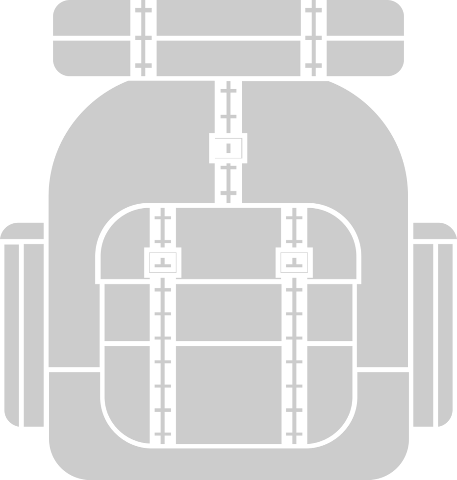 Scout equipment back pack vector