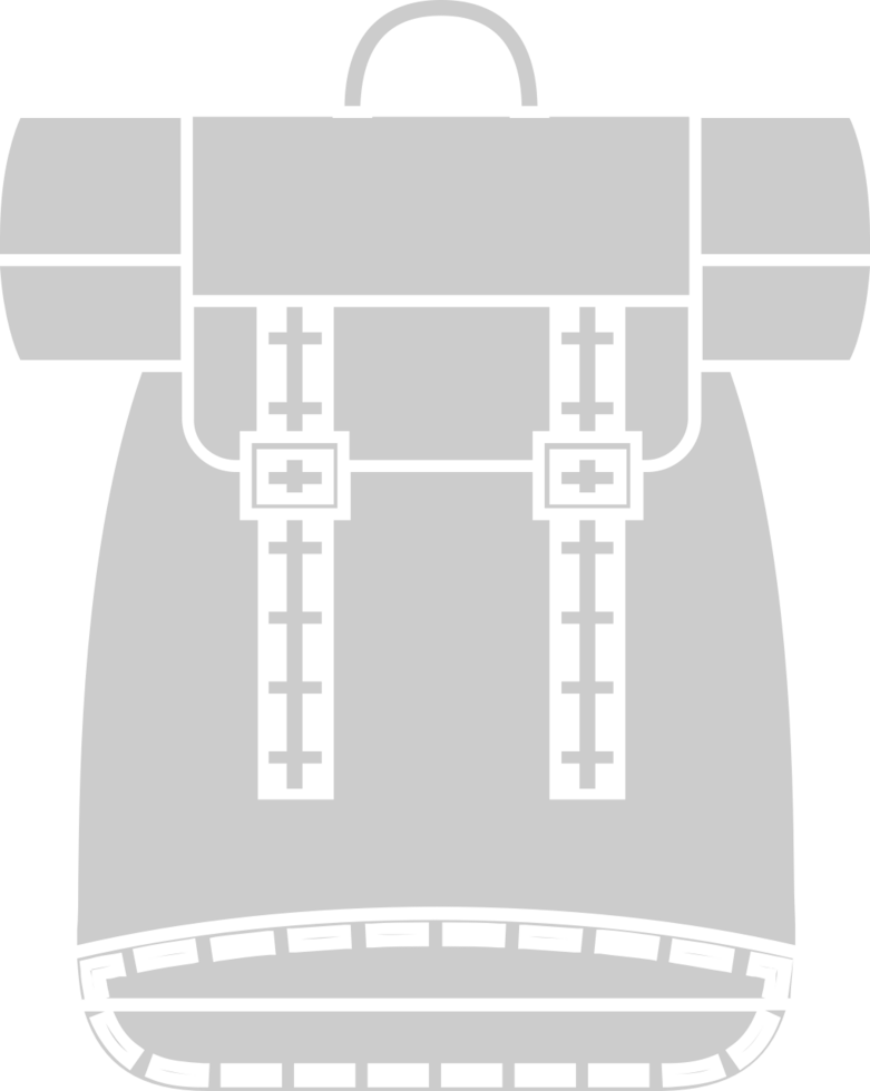 Scout equipment back pack vector