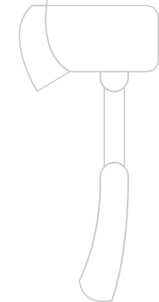 Scout equipment axe vector