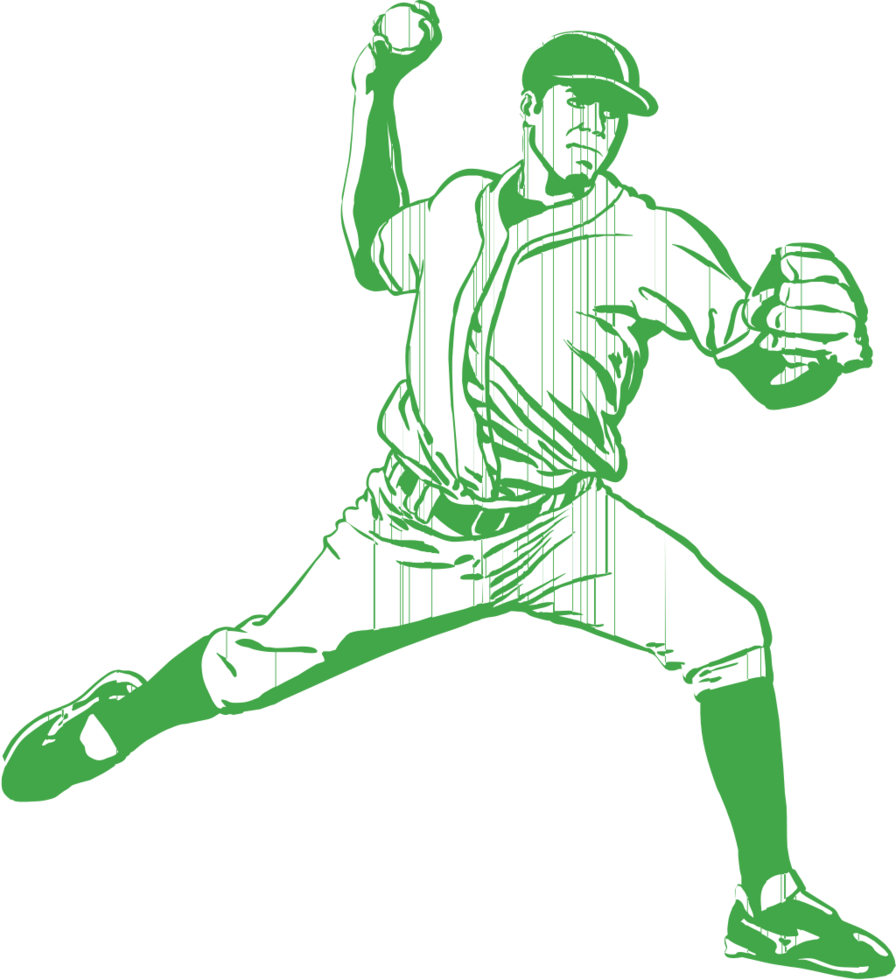 jugador de baseball vector