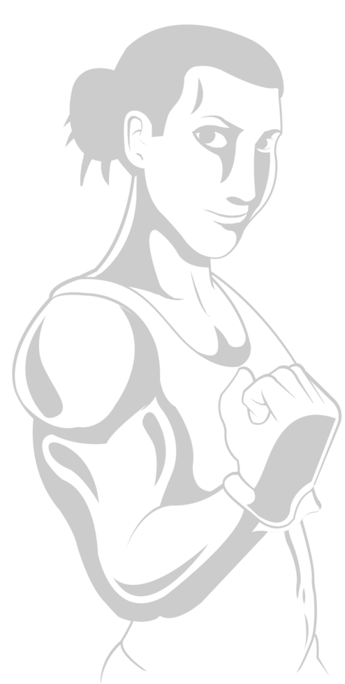 Muscle women  vector