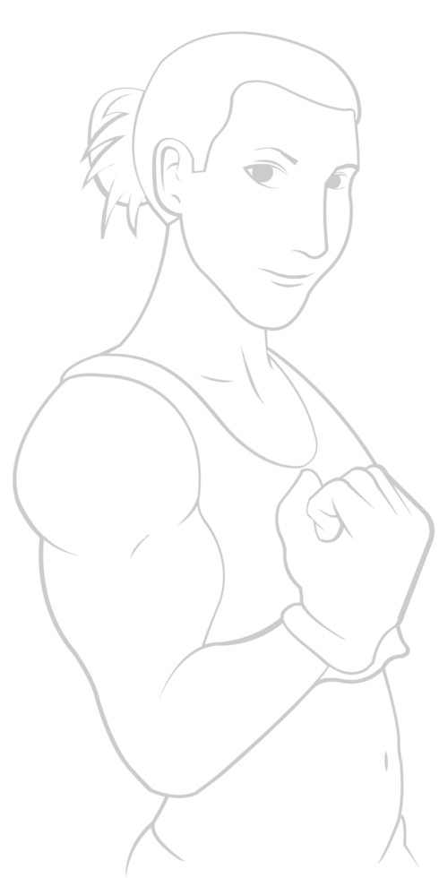 Muscle women outline vector