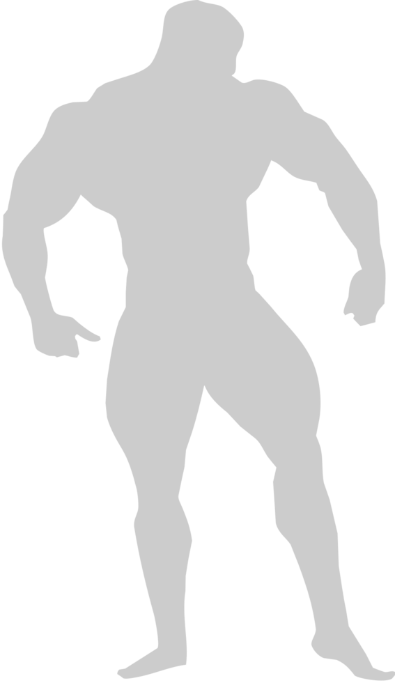 Muscle men silhouette vector