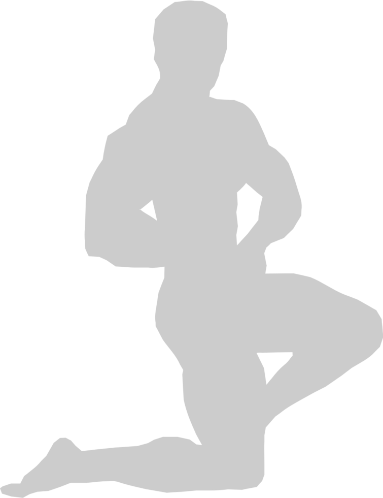 Muscle men silhouette vector