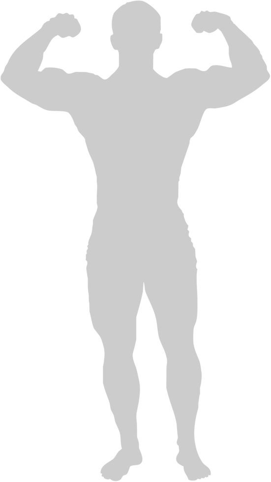 Muscle men silhouette vector