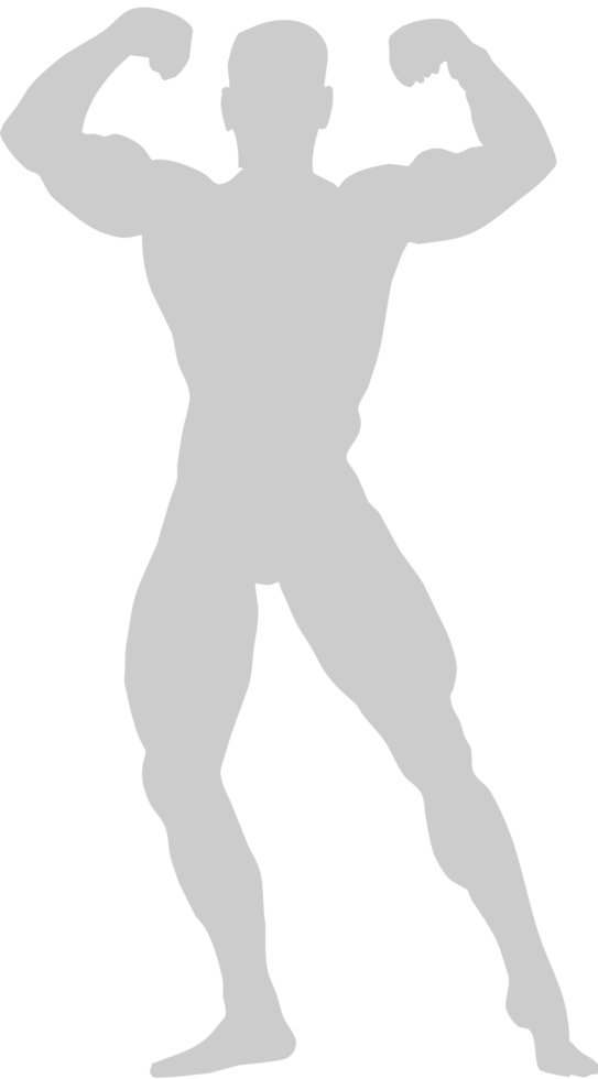 Muscle men silhouette vector
