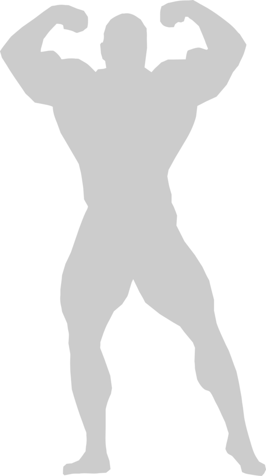 Muscle men silhouette vector