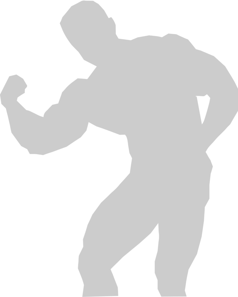 Muscle men silhouette vector