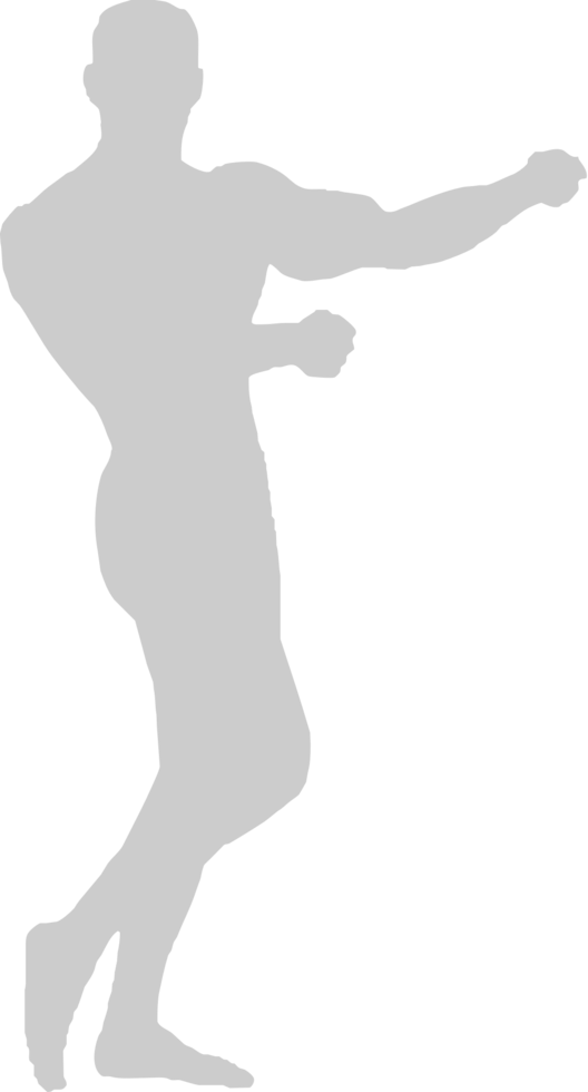 Muscle men silhouette vector