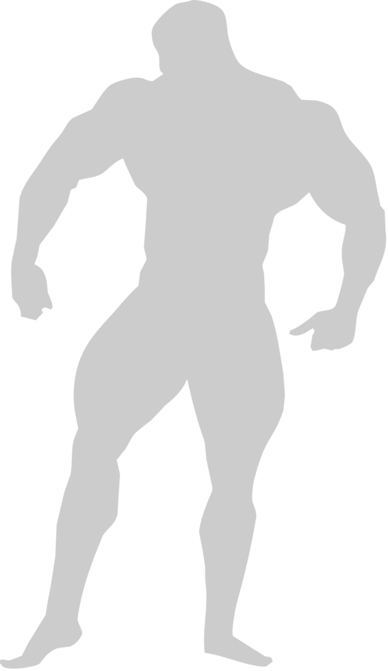 Muscle men silhouette vector
