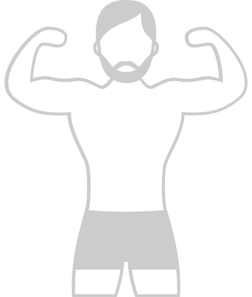 músculo hombres medio cuerpo vector