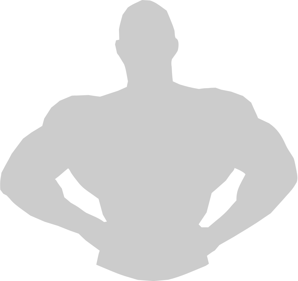 Muscle men half body vector