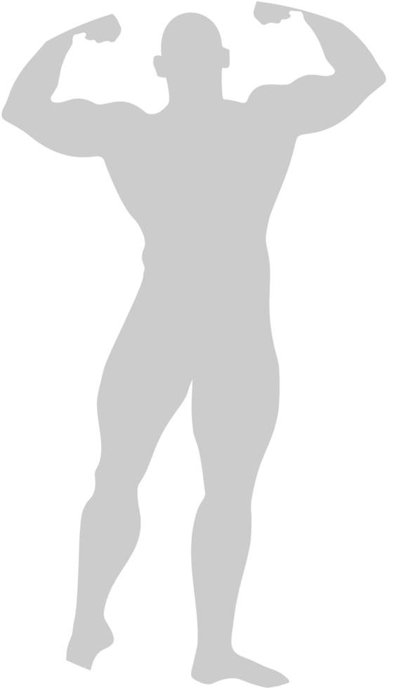Muscle men silhouette vector