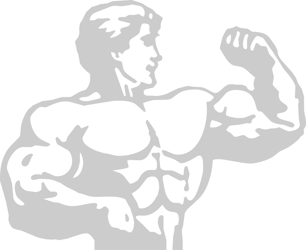 Muscle men half body vector