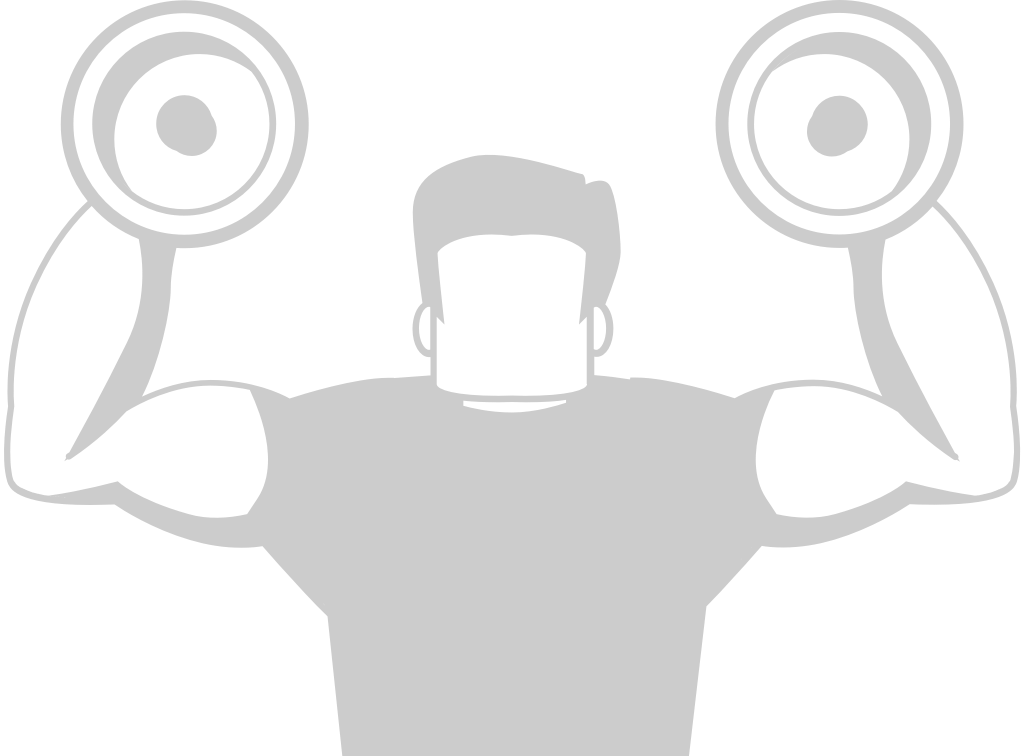 Muscle men half body vector