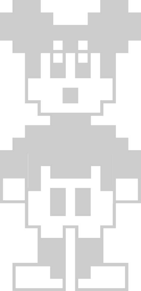 Disney character pixelate vector