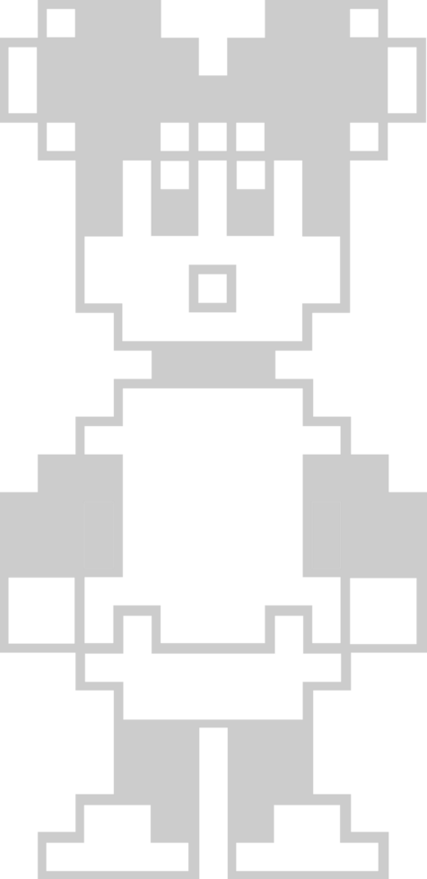 Disney character pixelate vector