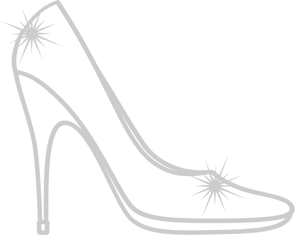 Disney fairy tales shoes glass vector