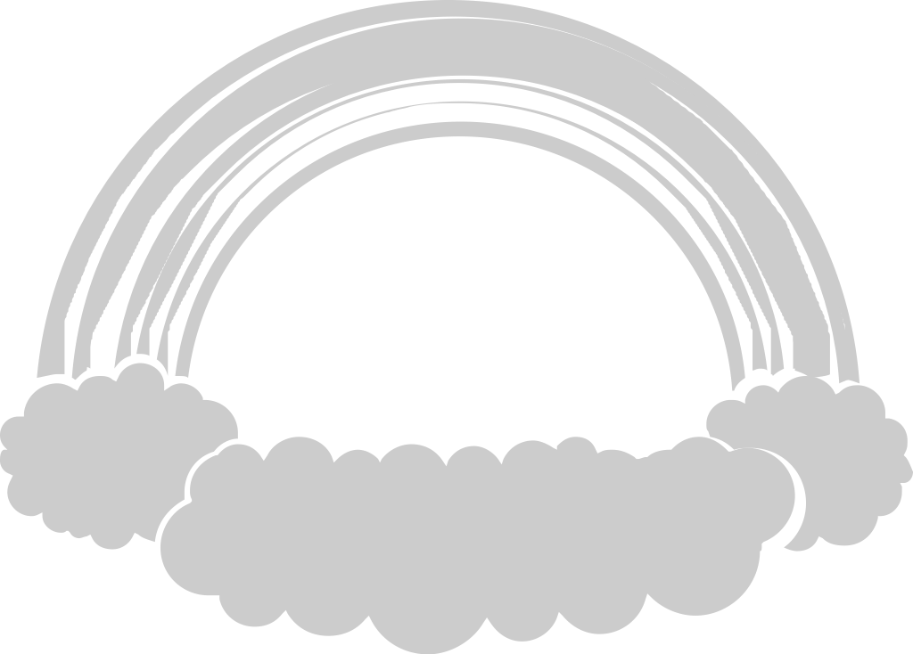 Rainbow clouds vector