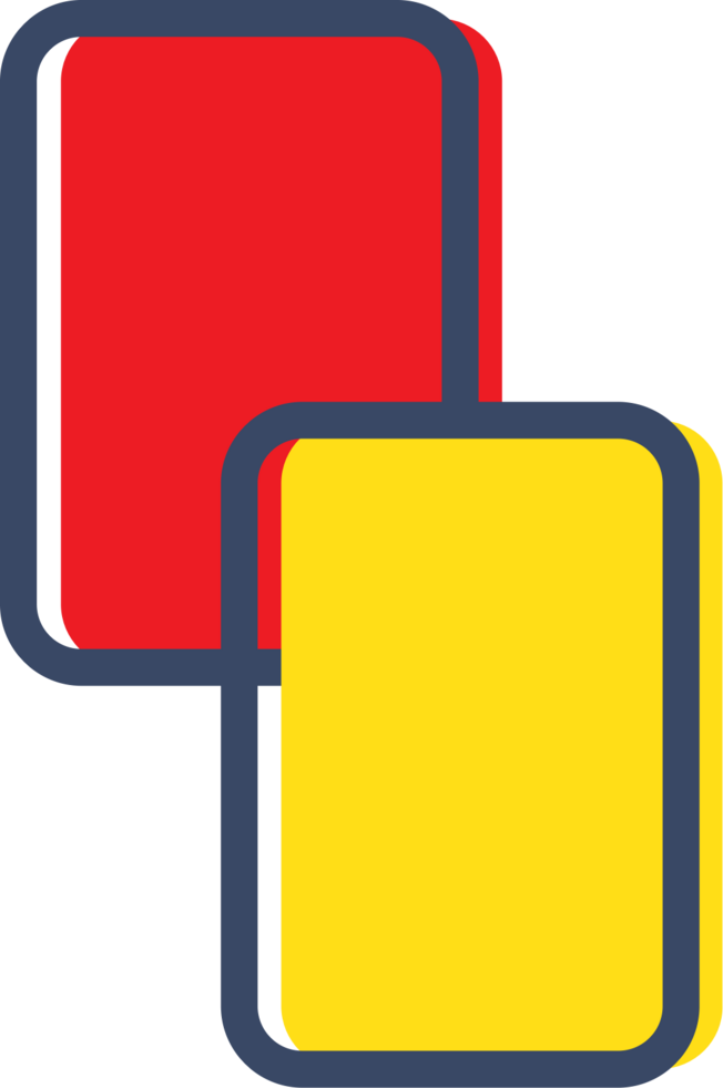 Red and Yellow Card vector