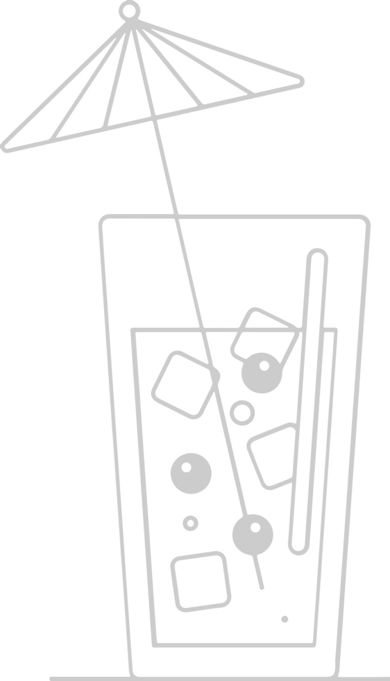 Juice ice outline vector