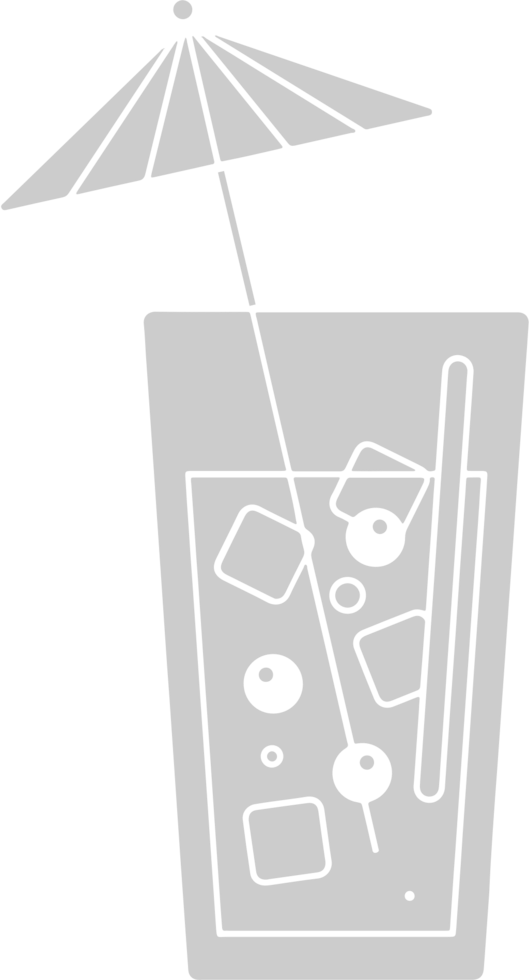 Juice with umbrella vector