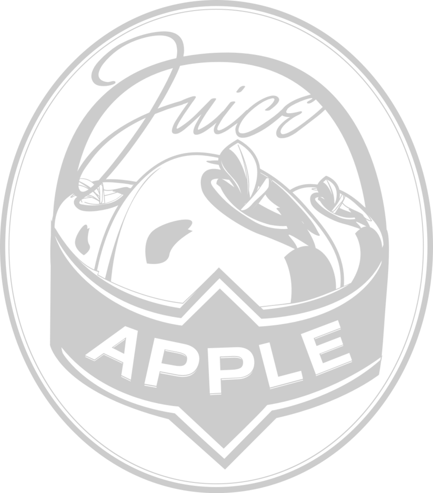 Juice apple label vector