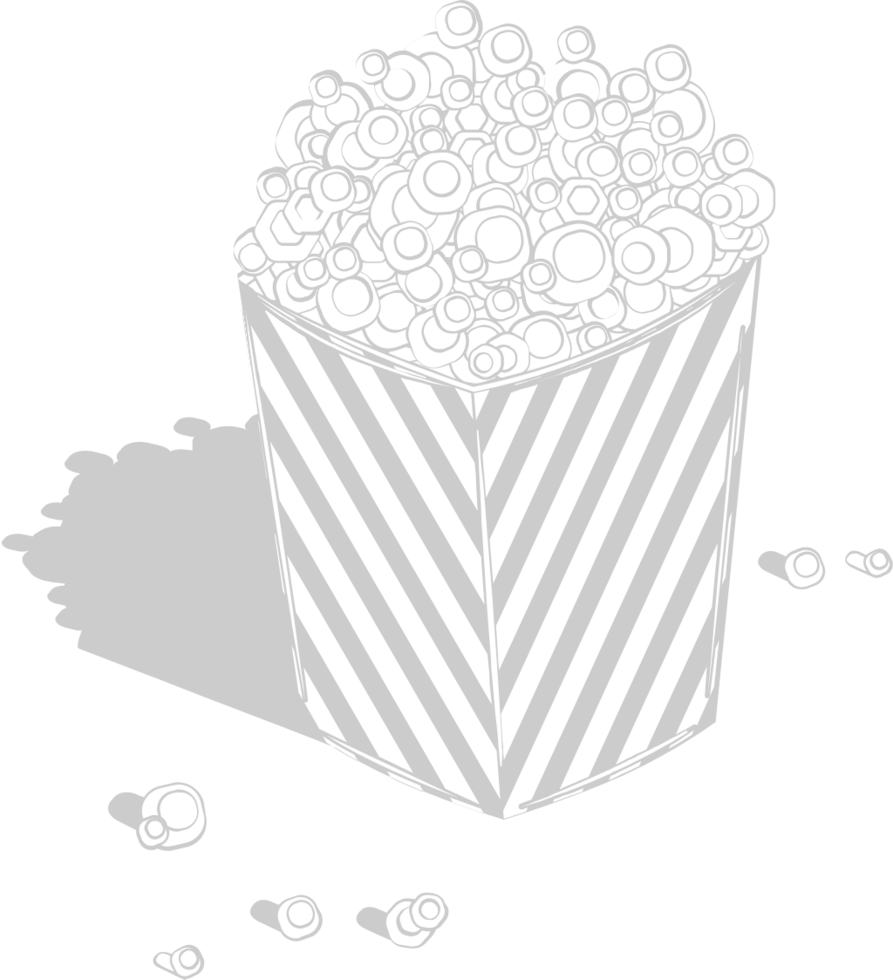 Movie popcorn vector