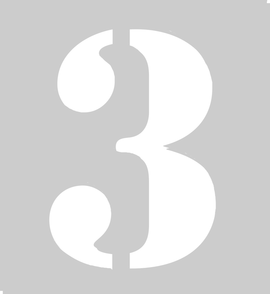 Number 3 vector