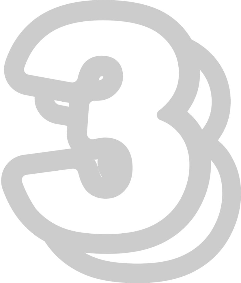 Number 3 vector