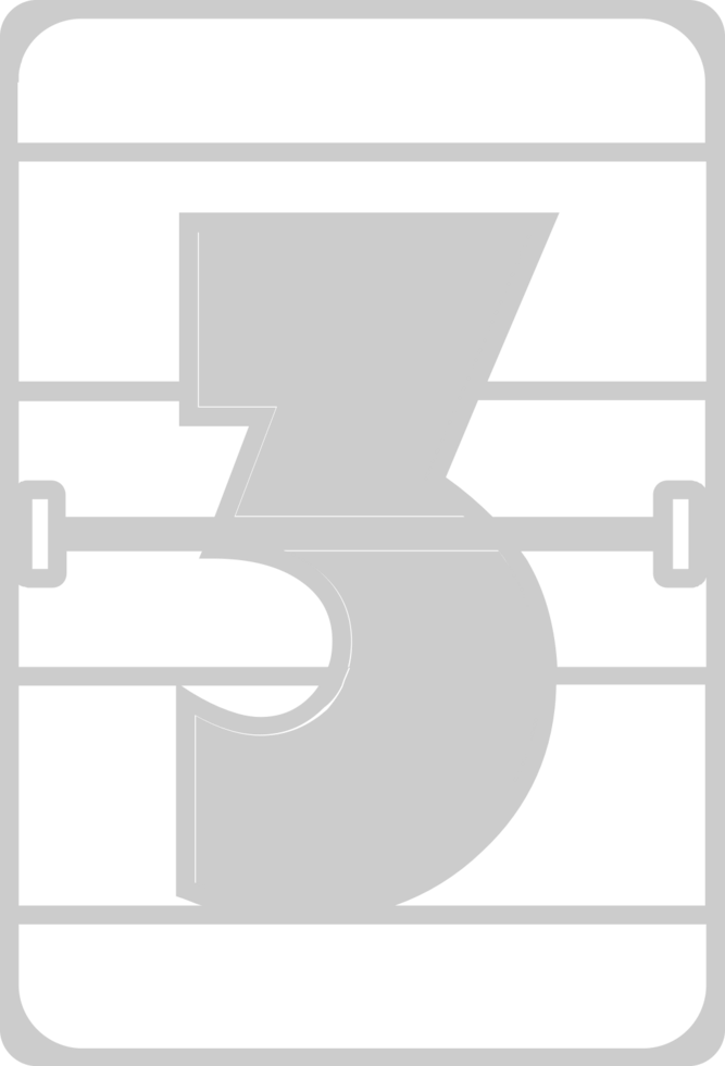 Number 3 vector