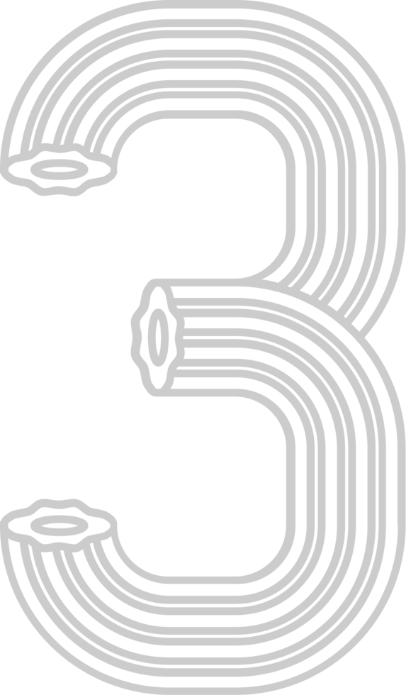 Number 3 vector