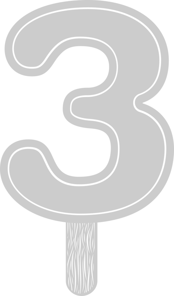Number 3 vector