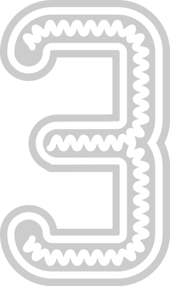 Number 3 vector