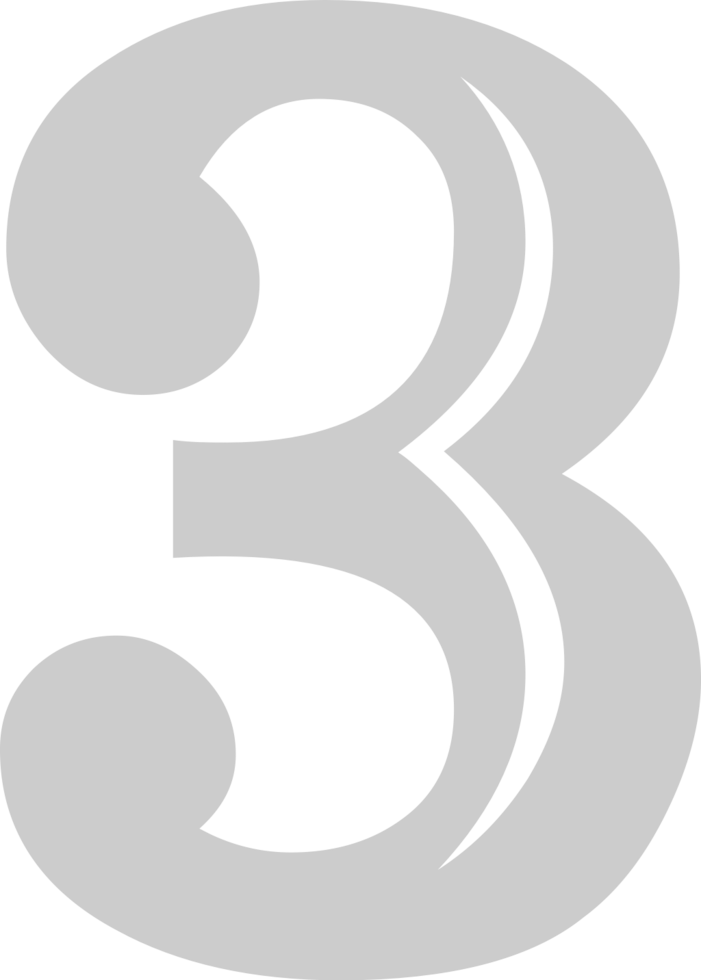 Number 3 vector
