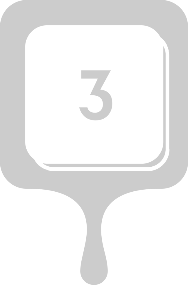 Number 3 vector