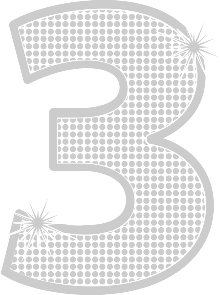 Number 3 vector
