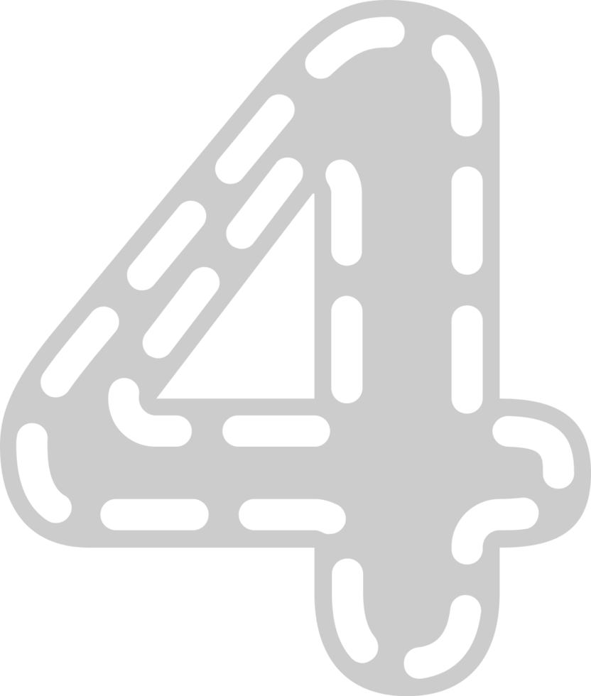 Number 4 vector
