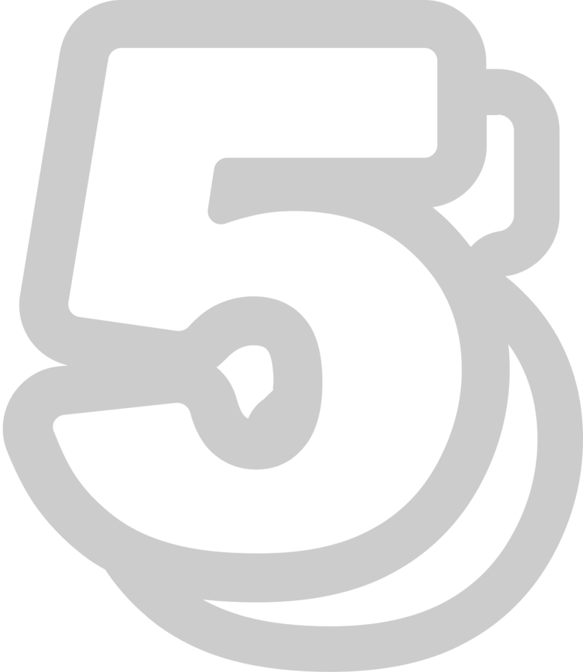 Number 5 vector