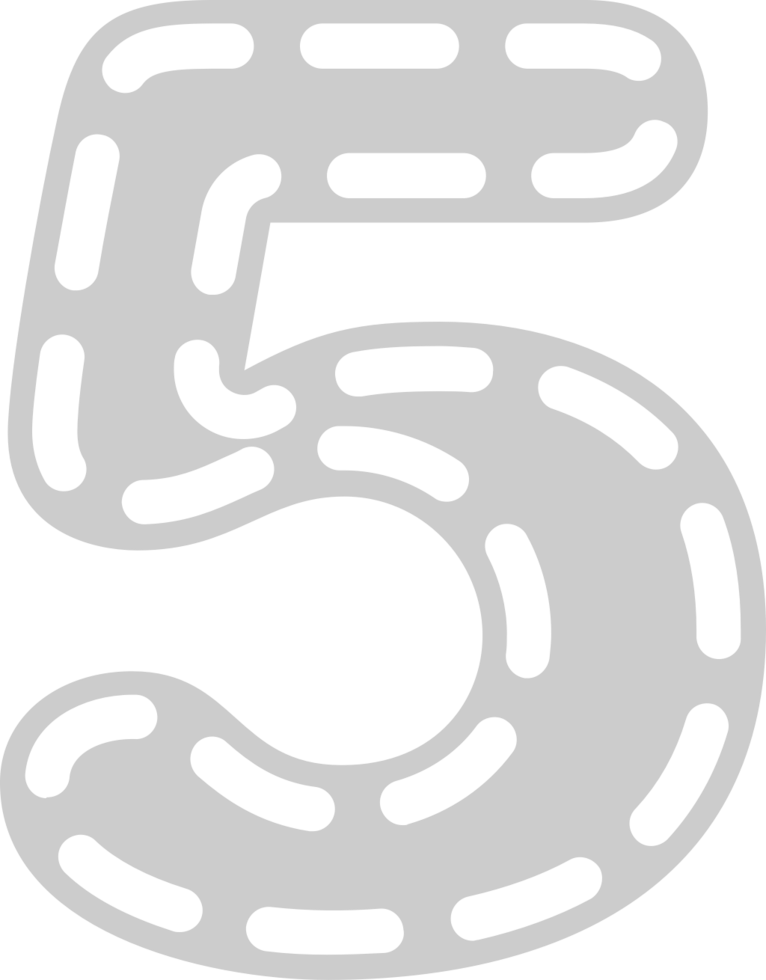 Number 5 vector