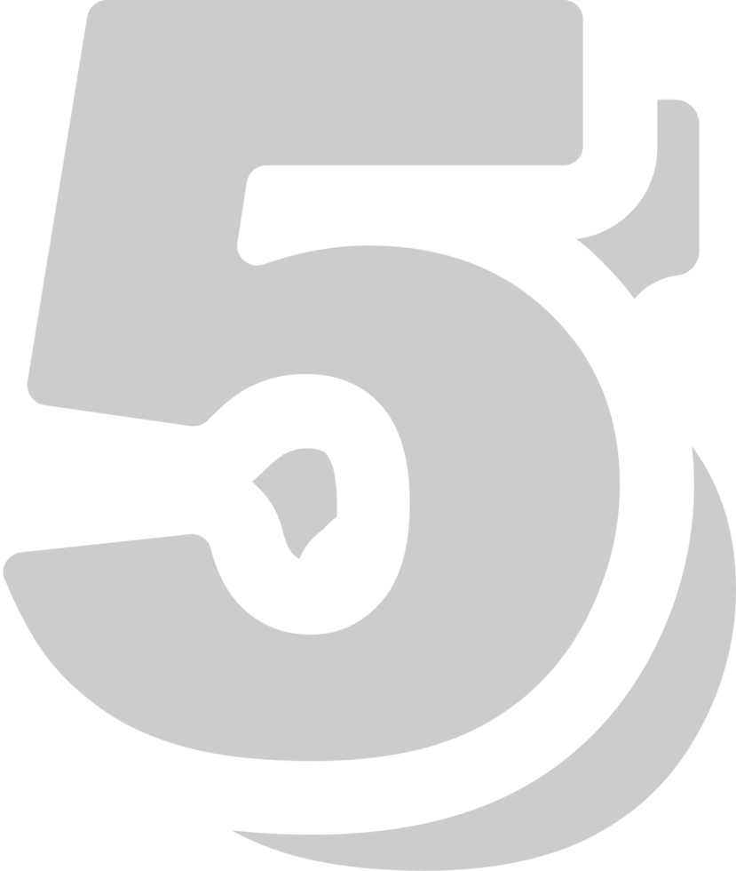 Number 5 vector